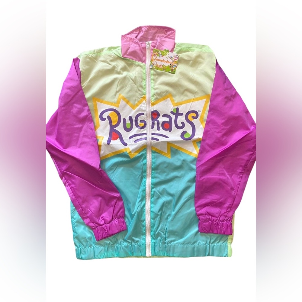 Rugrats Reptar Nickelodeon Windbreaker Colorblock Jacket